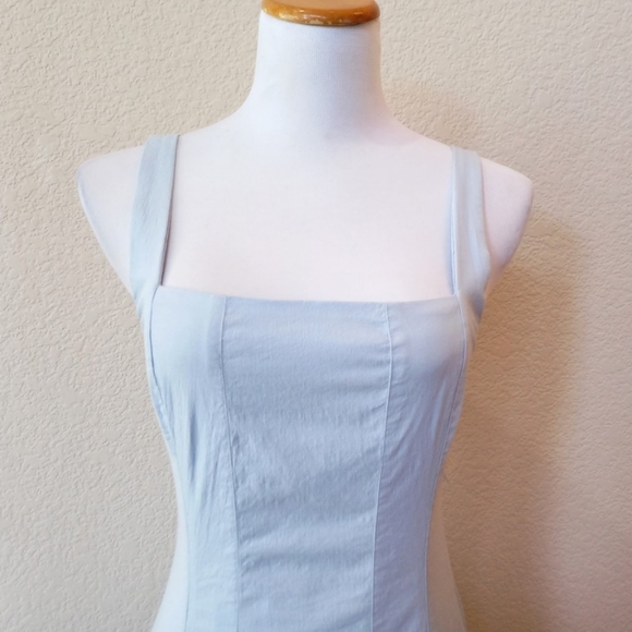 Abercrombie & Fitch blue square neckline midi dress - Picture 5 of 9